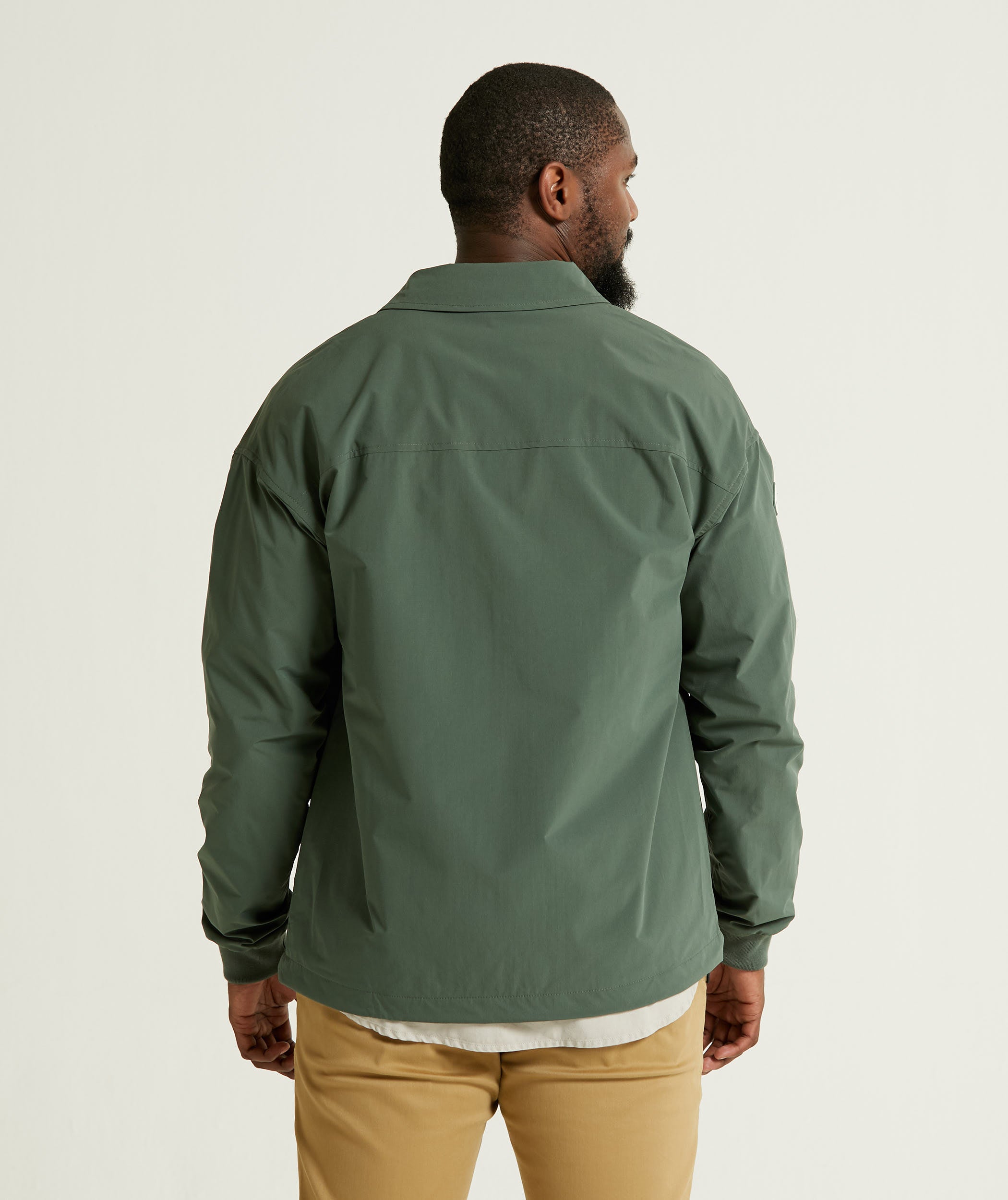 Mens Button Through Jacket - Hunter Green