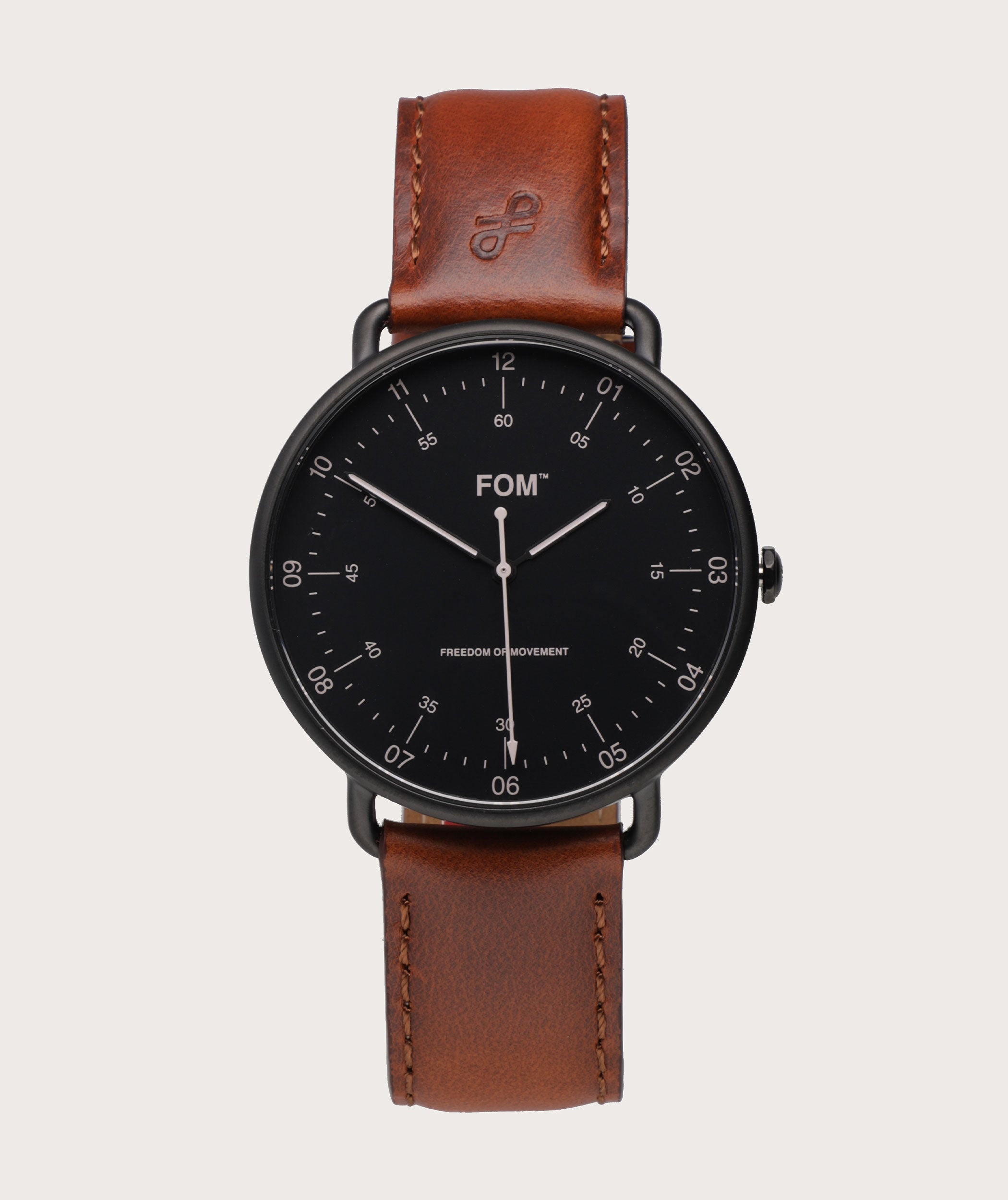 Pilot Matte Black/ Black - Tobacco (42mm)