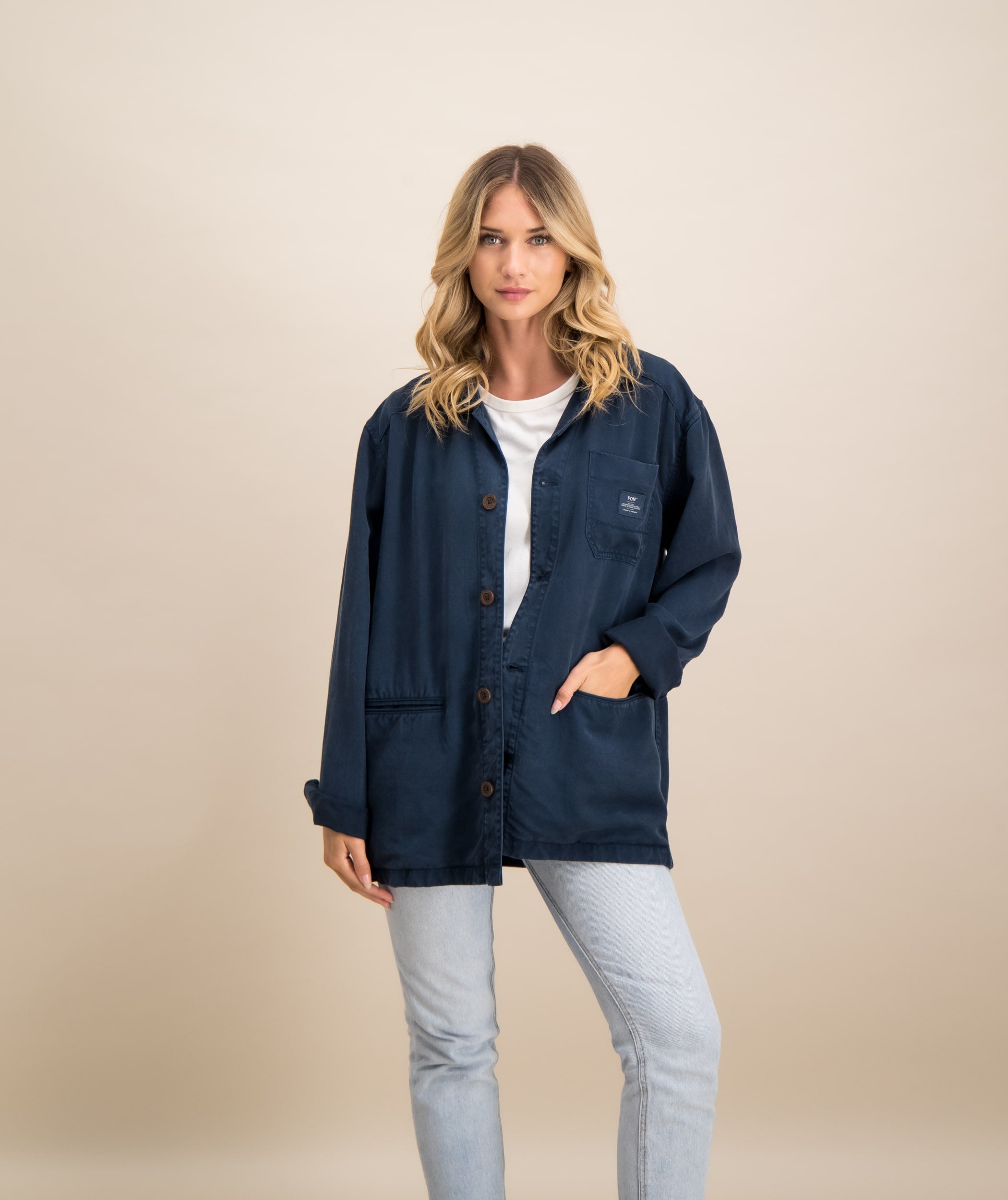 FOM Workwear Jacket - Washed Navy