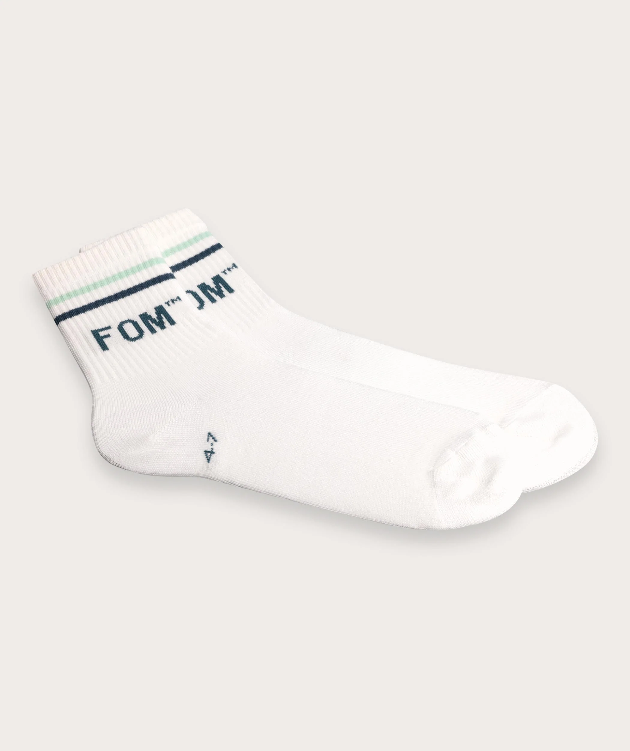 Socks FOM Active Ivory/ Mint & Teal (Size 4-7)