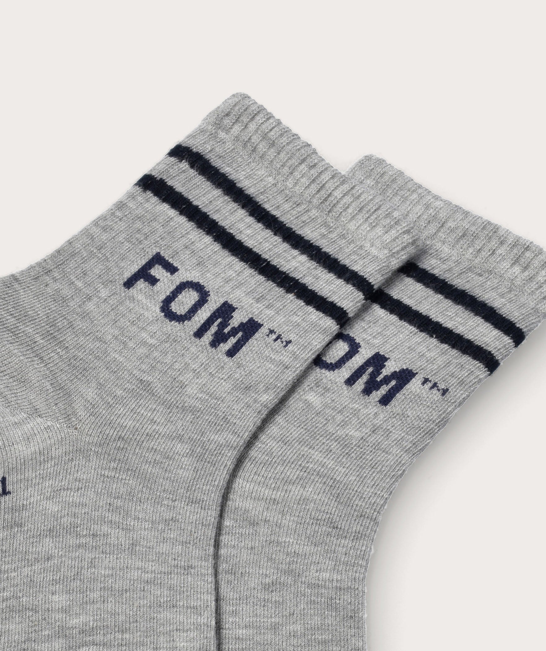 Socks FOM Active Grey/ Navy Stripes (Size 7-11)